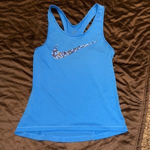blue nike workout tank